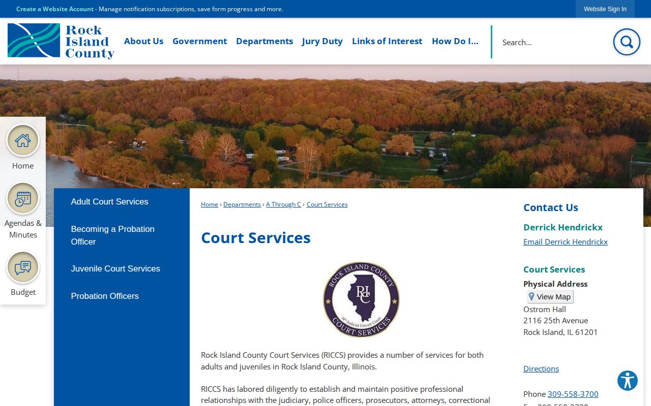 Rock Island County Court Services probation and pretrial information